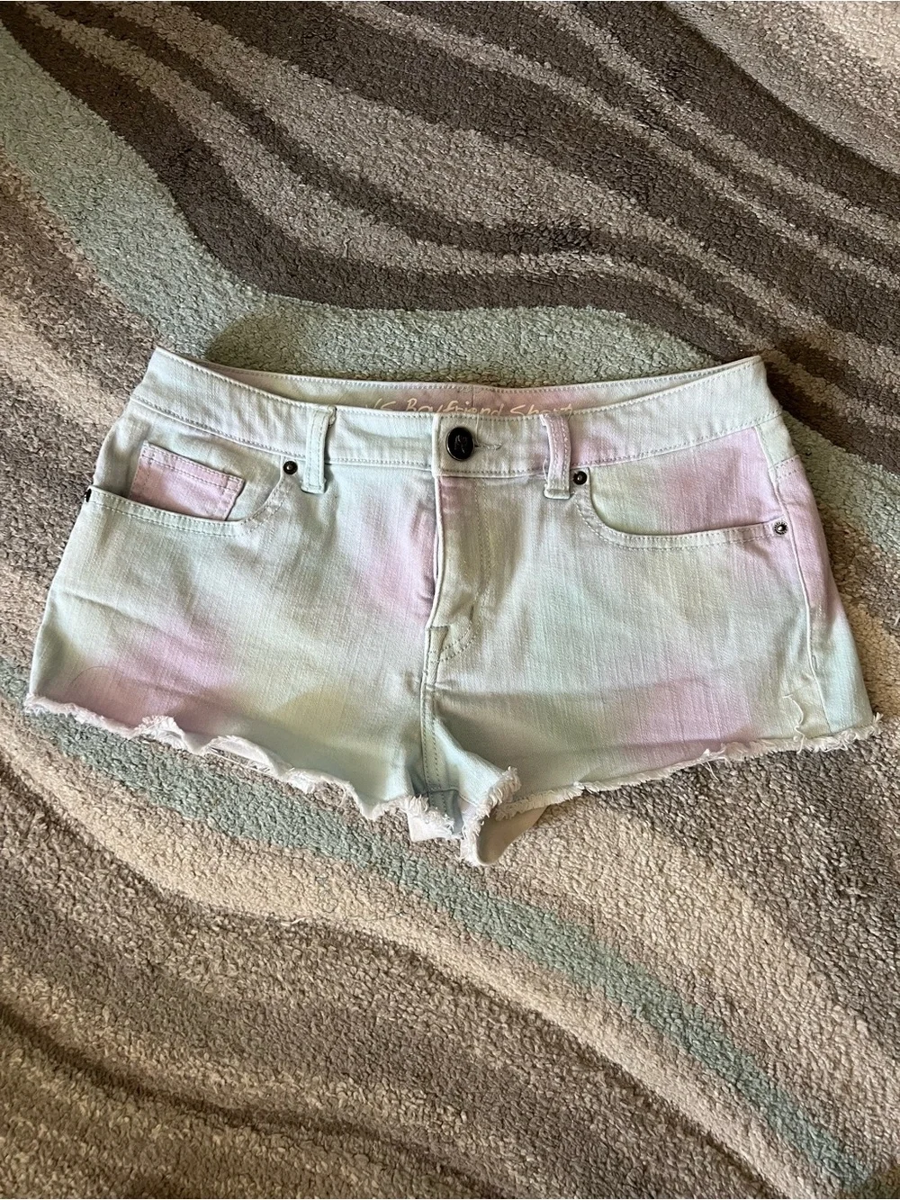 Victoria's Secret Pastel Tie-Dye Denim Short Shorts